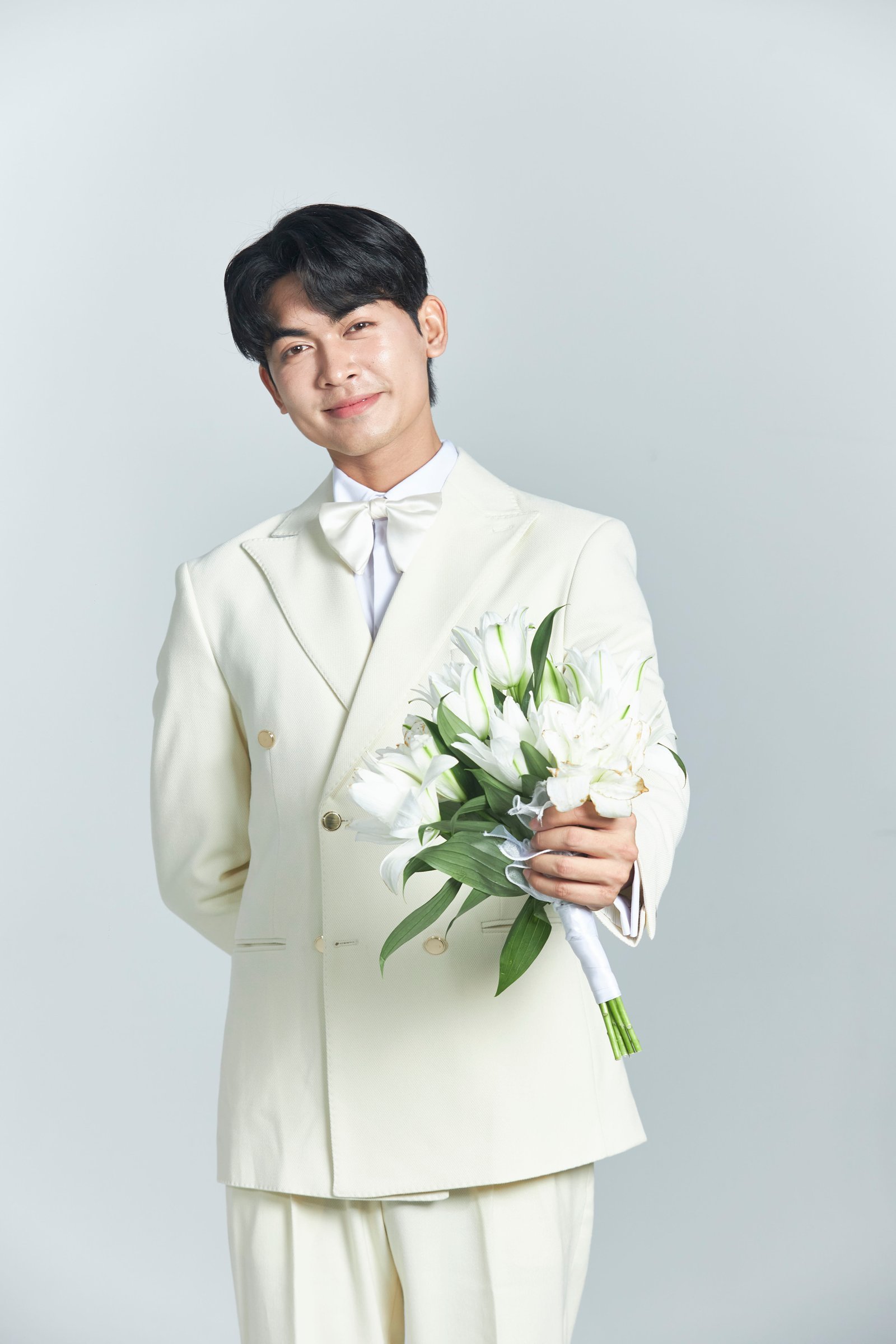 Ivory Classic Double-Breasted Suit