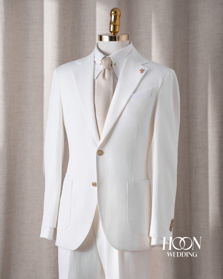 Ivory Textured Two-Button Suit